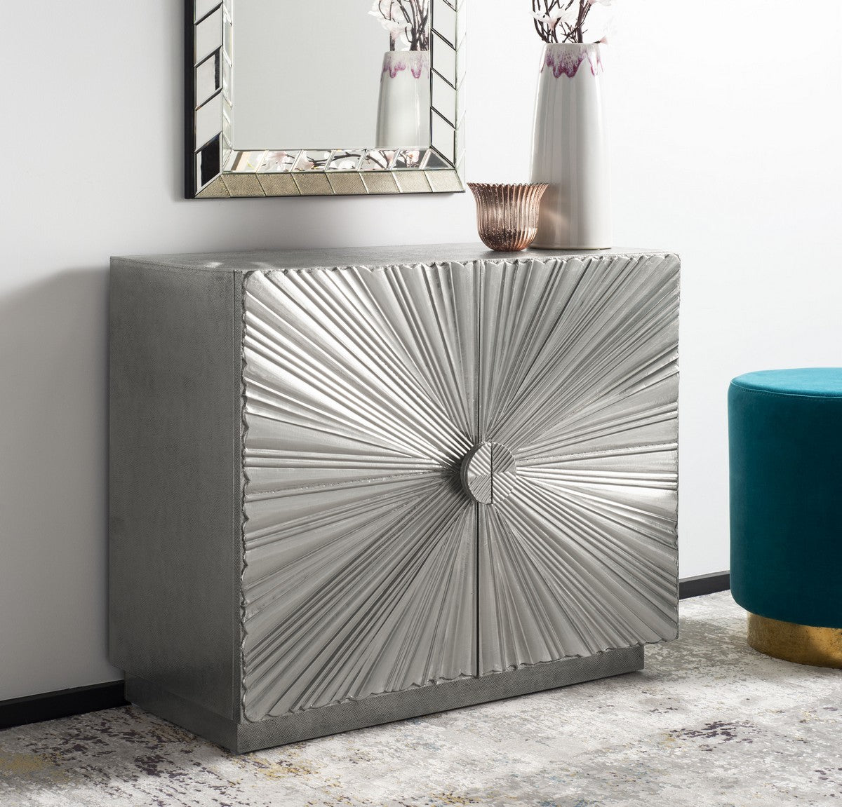 Safavieh Sylas Sunburst 2-Dr Chest | Drawers | Modishstore