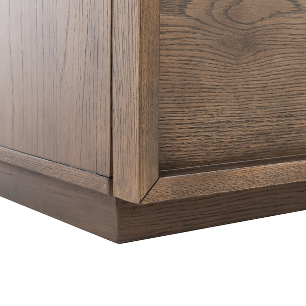 Safavieh Zeus 2 Drawer Nightstand - Medium Oak | Nightstands | Modishstore - 5