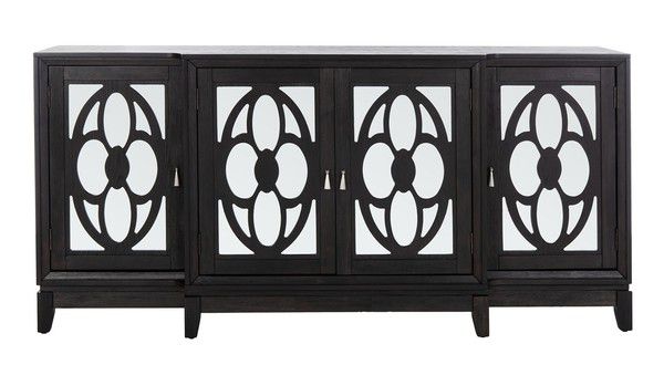 Safavieh Madeleine Mirrored Sideboard - Black | Sideboards | Modishstore - 2