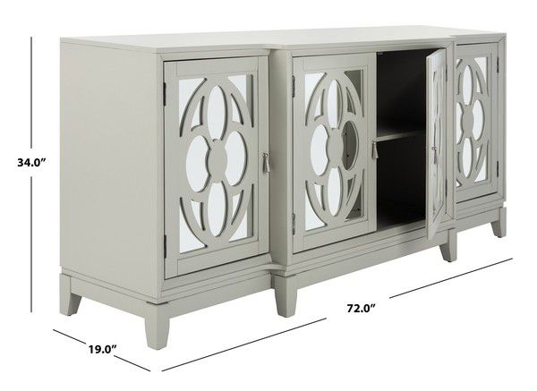 Safavieh Madeleine Mirrored Sideboard - Gray | Sideboards | Modishstore - 3