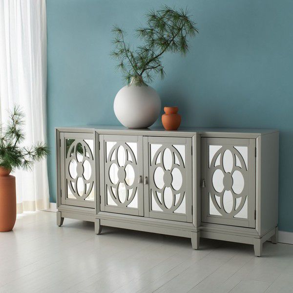 Safavieh Madeleine Mirrored Sideboard - Gray | Sideboards | Modishstore