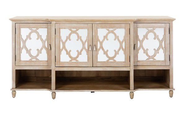 Safavieh Juliette Mirrored Sideboard - White Washed | Sideboards | Modishstore - 2