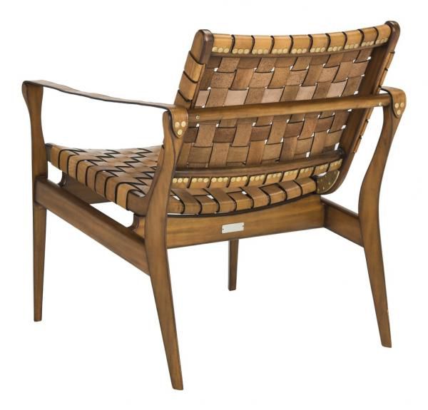 Safavieh Dilan Safari Chair - Light Brown | Accent Chairs | Modishstore - 5