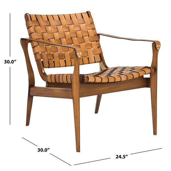 Safavieh Dilan Safari Chair - Light Brown | Accent Chairs | Modishstore - 3