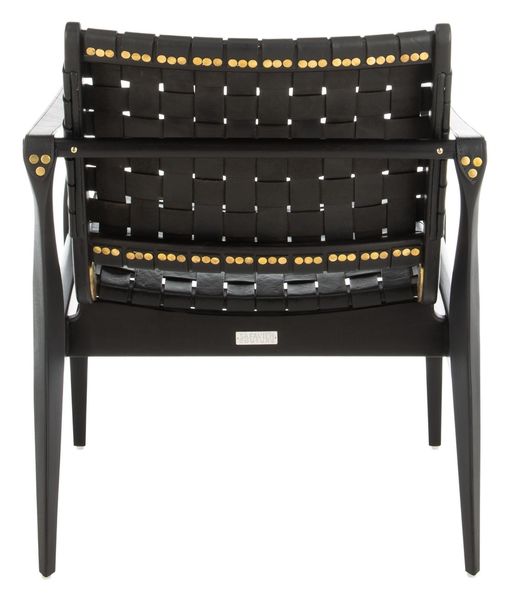 Safavieh Dilan Safari Chair - Black | Accent Chairs | Modishstore - 3