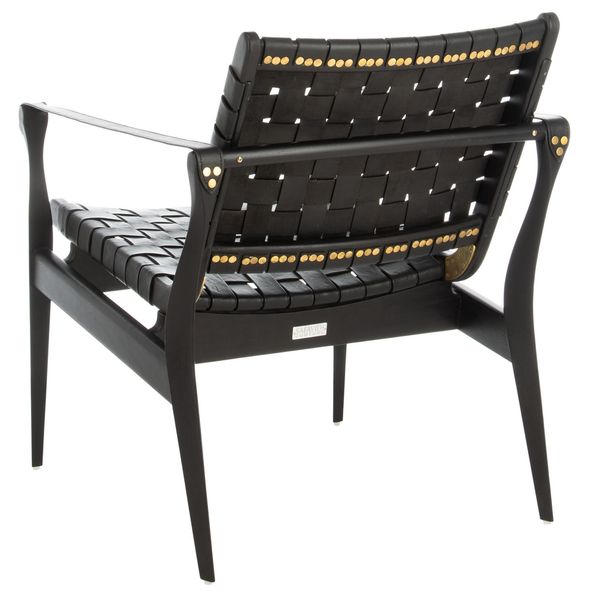 Safavieh Dilan Safari Chair - Black | Accent Chairs | Modishstore - 2