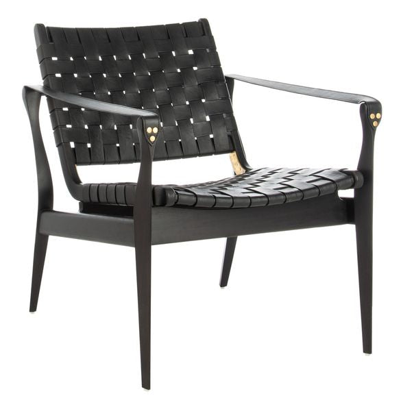 Safavieh Dilan Safari Chair - Black | Accent Chairs | Modishstore