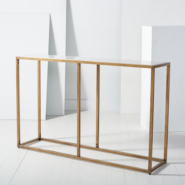 Safavieh Brynna Marble Console Table - Bronze | Console Tables | Modishstore