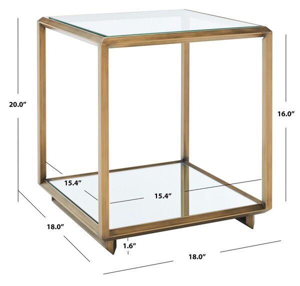 Safavieh Florabella Mirrored Accent Table- Bronze | Accent Tables | Modishstore - 3