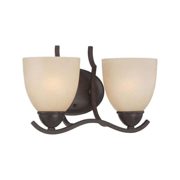 Triton 2-Light Wall Lamp in Sable Bronze | Vanity Light | Modishstore