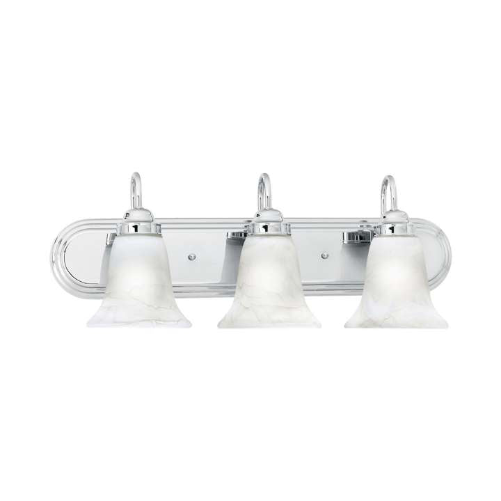 Homestead 3-Light Wall Lamp in Chrome | Vanity Light | Modishstore