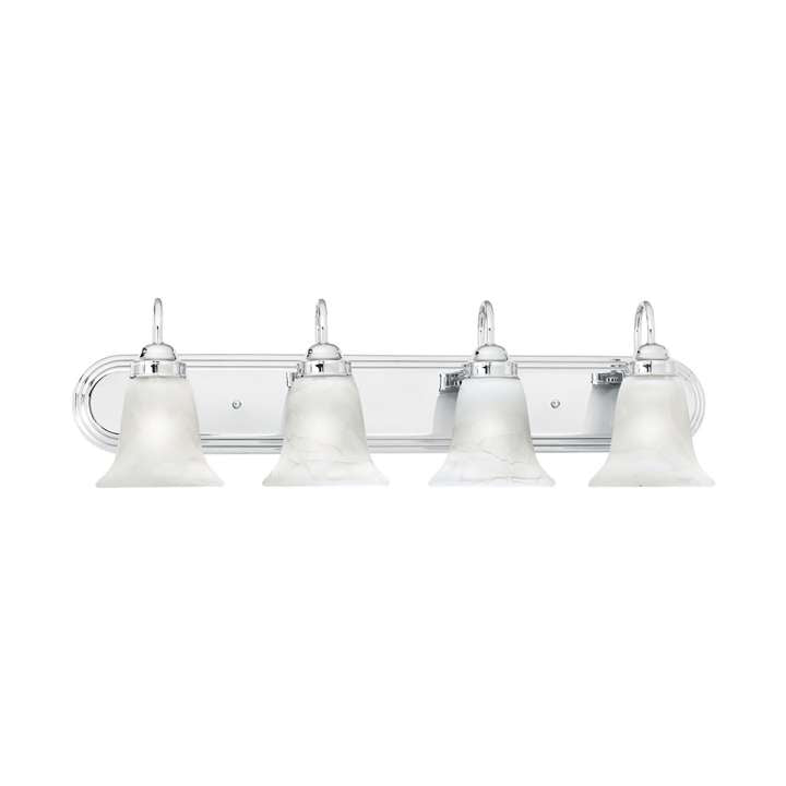 Homestead 4-Light Wall Lamp in Chrome | Vanity Light | Modishstore