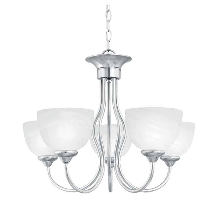 Tahoe 5-Light Chandelier in Brushed Nickel | Chandeliers | Modishstore