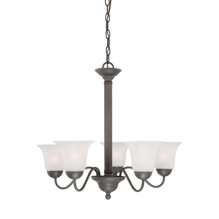 Riva 5-Light Chandelier in Painted Bronze | Chandeliers | Modishstore