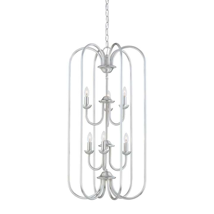 Bella 6-Light Chandelier in Brushed Nickel | Chandeliers | Modishstore