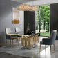 Modrest Griffith Modern Black Glass & Gold Dining Table-5