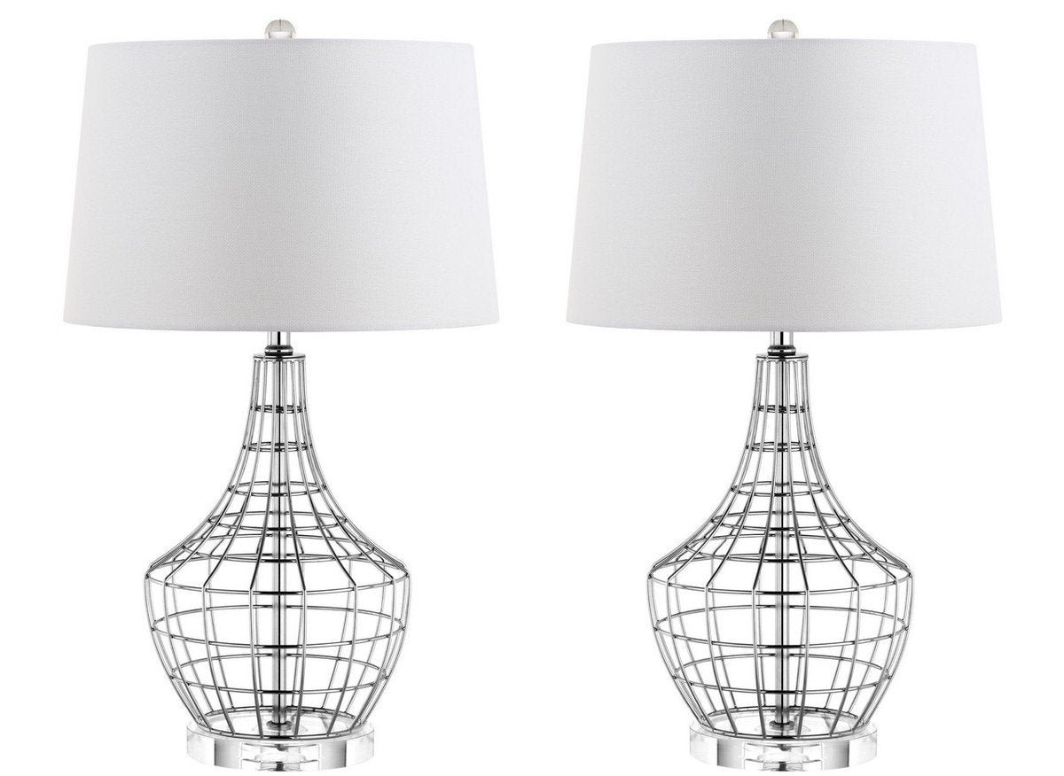 Safavieh Olga Table Lamp Set Of 2 - Silver | Table Lamps | Modishstore - 2