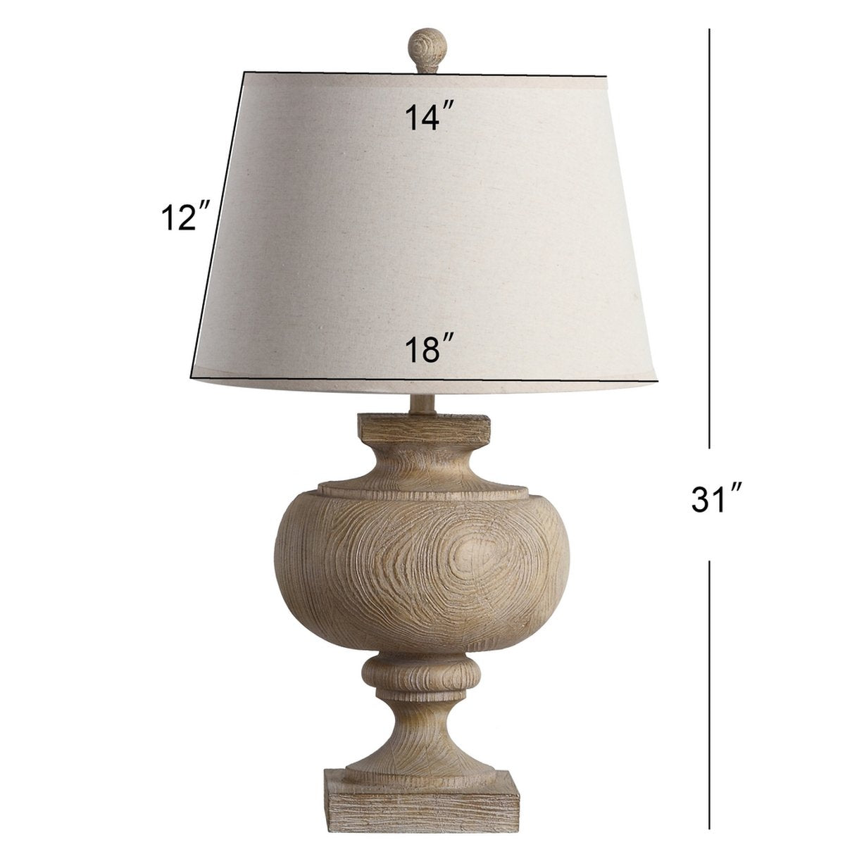 Safavieh Prescott 31-Inch Wood Table Lamp - Wood Finish | Table Lamps | Modishstore - 3