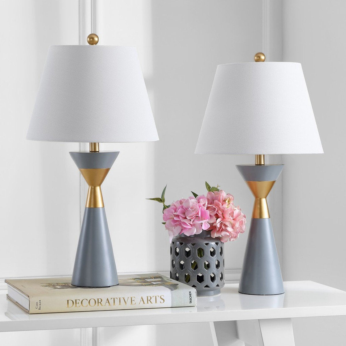 Safavieh Lian Table Lamp Set Of 2 - Grey | Table Lamps | Modishstore - 2