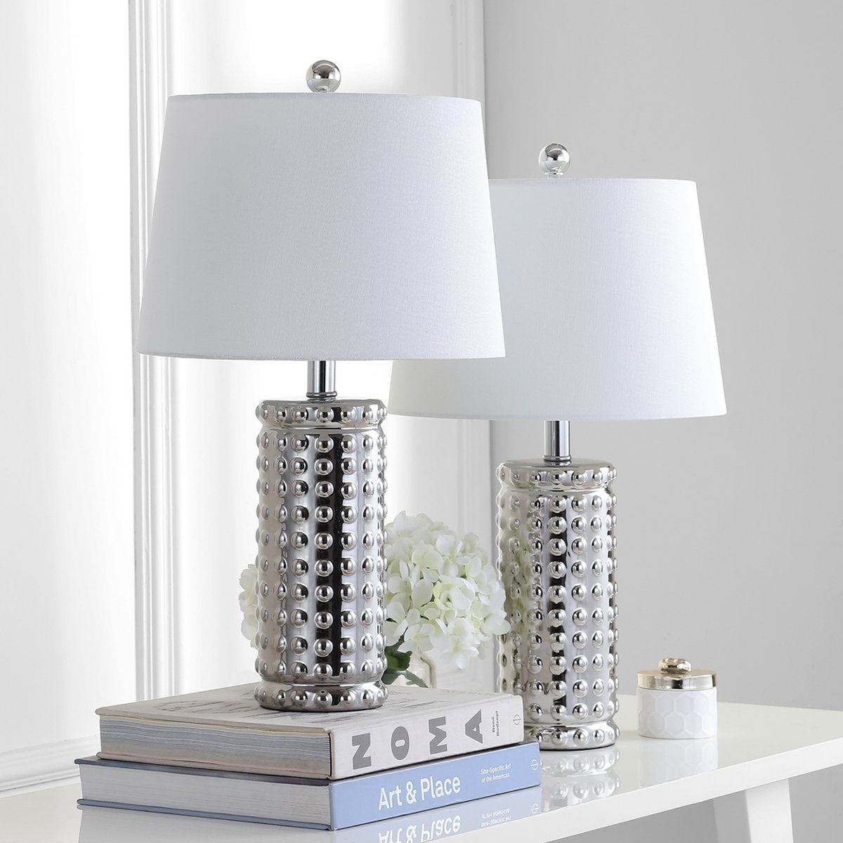 Safavieh Harlee Table Lamp Set Of 2 - Chrome | Table Lamps | Modishstore - 2