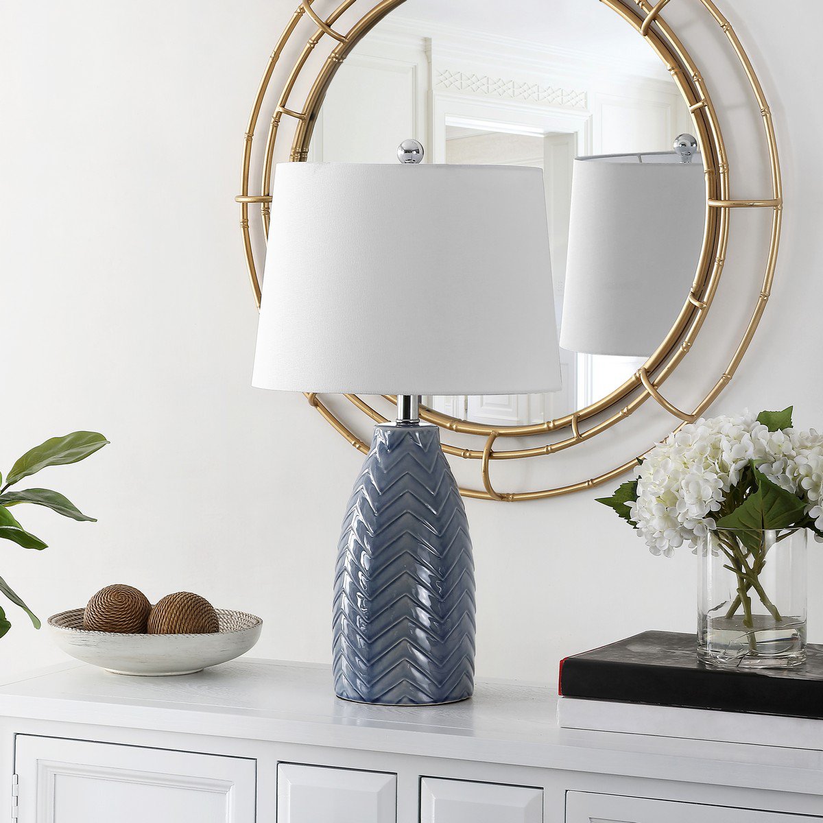 Safavieh Naji Glass Table Lamp - Grey | Table Lamps | Modishstore - 3