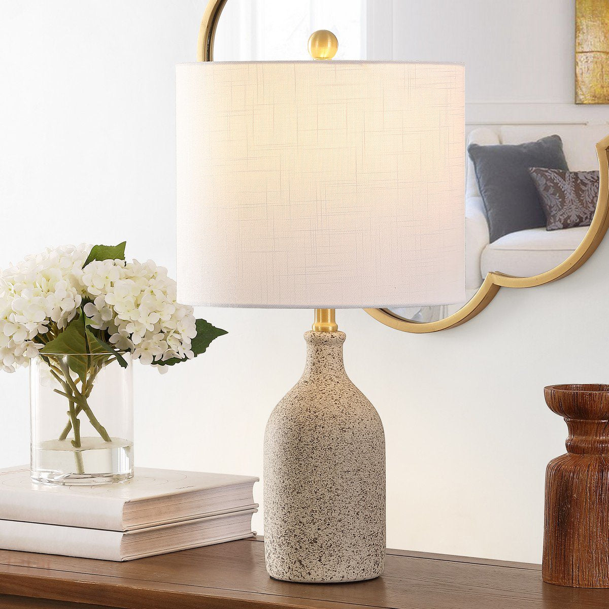 Safavieh Gunnar Ceramic Table Lamp - Sandy | Table Lamps | Modishstore