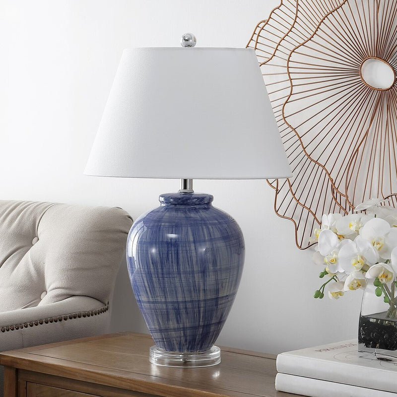 Safavieh Lerma Table Lamp - Blue Crackle | Table Lamps | Modishstore