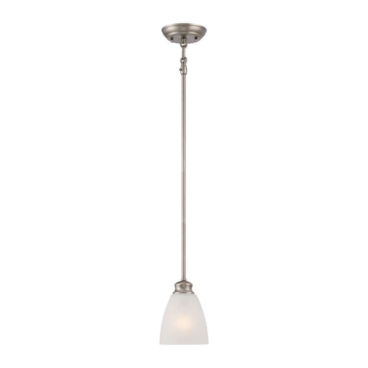 Haven 1-Light Mini Pendant in Satin Pewter | Pendant Lamps | Modishstore