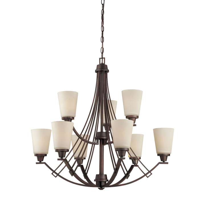 Wright 9-Light Chandelier in Espresso | Chandeliers | Modishstore