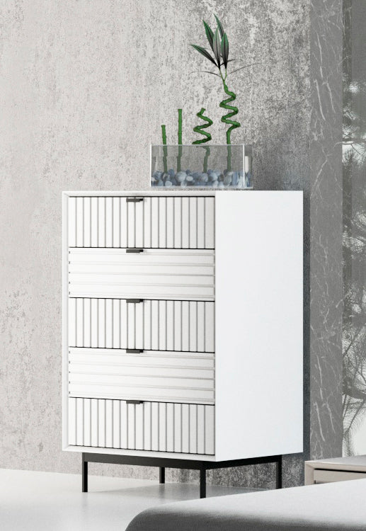 Nova Domus Valencia Contemporary White Chest | Drawers | Modishstore - 1