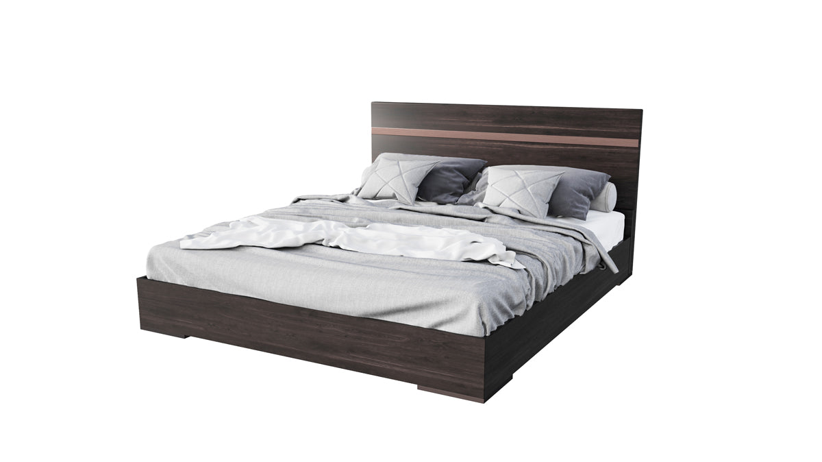 Nova Domus Benzon Italian Modern Dark Rovere Bed | Beds | Modishstore - 2