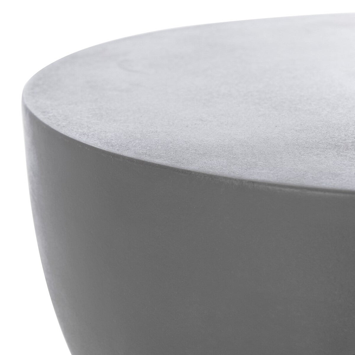 Safavieh Haruki Outdoor Modern Concrete Round Accent Table - Dark Grey