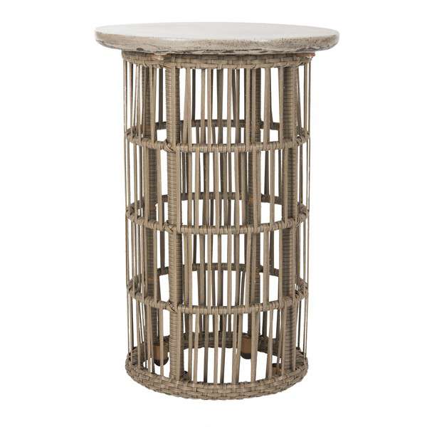 Safavieh Fane Indoor/Outdoor Modern Concrete 23.23-Inch H Side Table | Side Tables |  Modishstore 