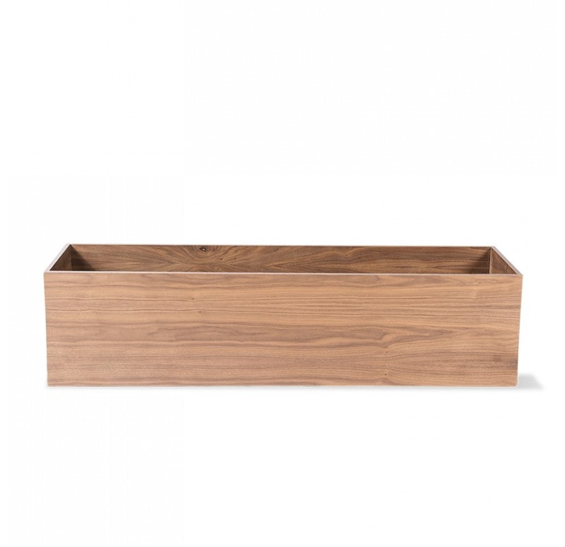 Linear Planter, Walnut Veneer by Gold Leaf Design Group | Planters, Troughs & Cachepots | Modishstore