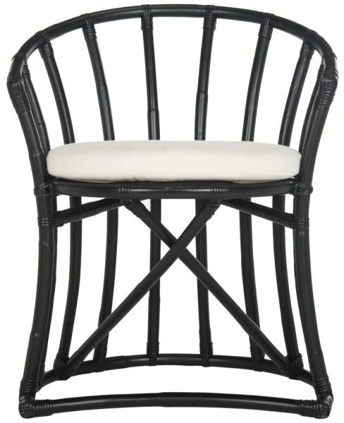 Safavieh Bates Rattan Accent Chair - Black | Accent Chairs | Modishstore