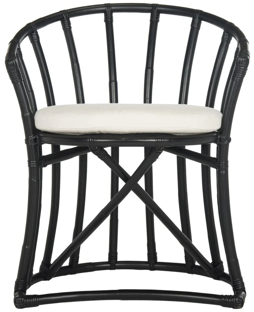 Safavieh Bates Rattan Accent Chair - Black | Accent Chairs | Modishstore - 6