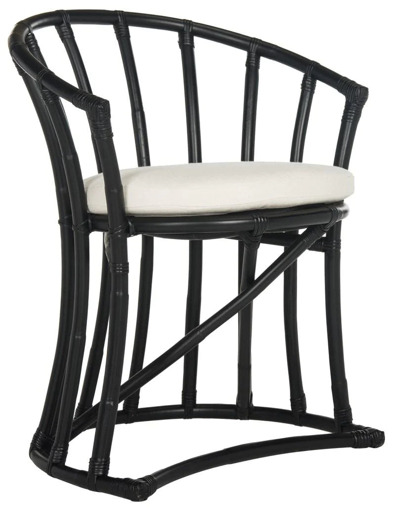 Safavieh Bates Rattan Accent Chair - Black | Accent Chairs | Modishstore - 5