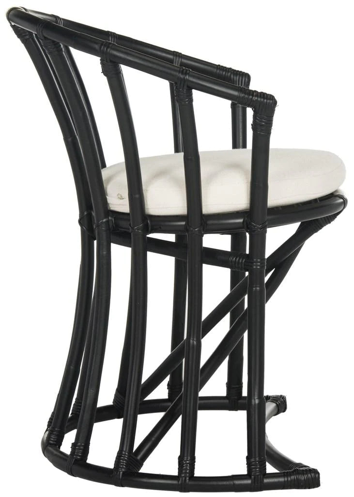 Safavieh Bates Rattan Accent Chair - Black | Accent Chairs | Modishstore - 4