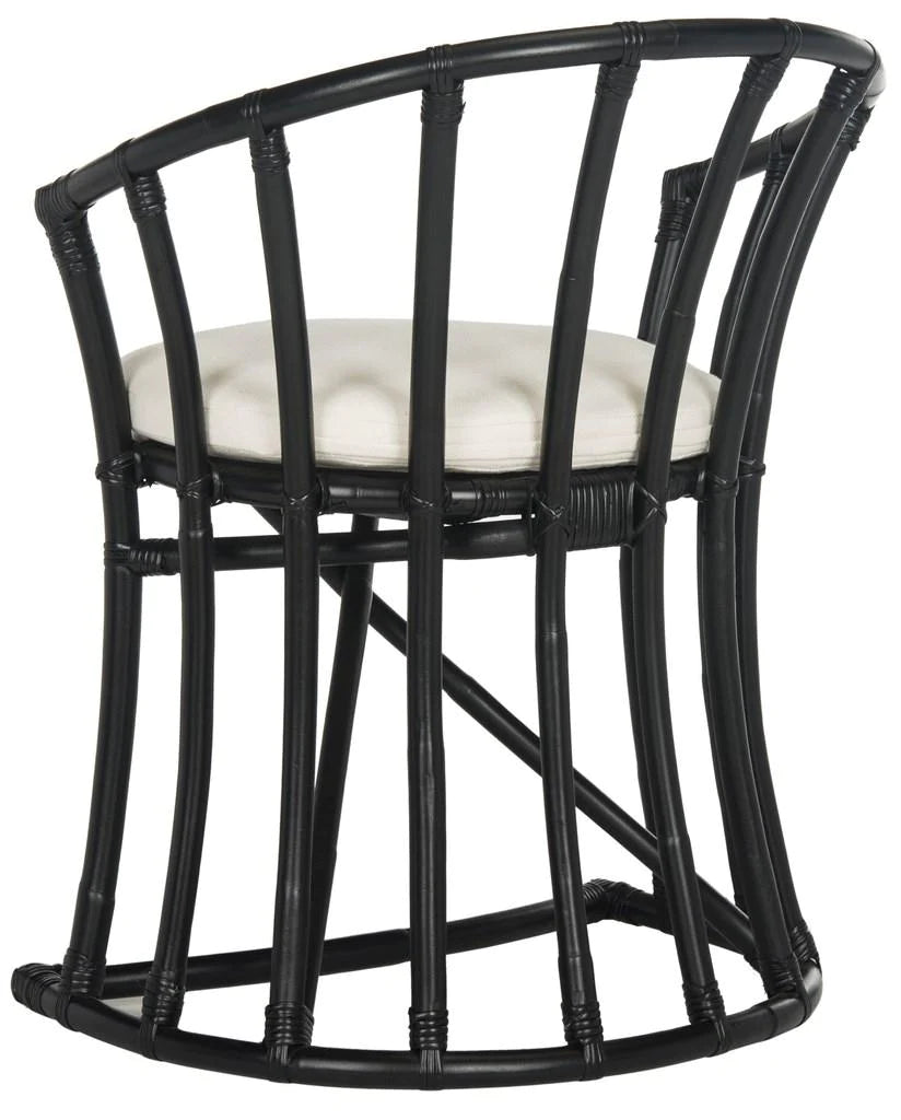 Safavieh Bates Rattan Accent Chair - Black | Accent Chairs | Modishstore - 2