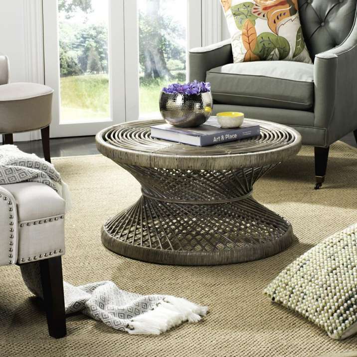 Safavieh Grimson Large Bowed Coffee Table | Coffee Tables | Modishstore - 2