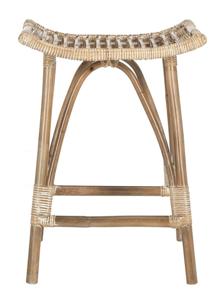 Safavieh Leda Rattan Counter Stool | Counter Stools | Modishstore - 1