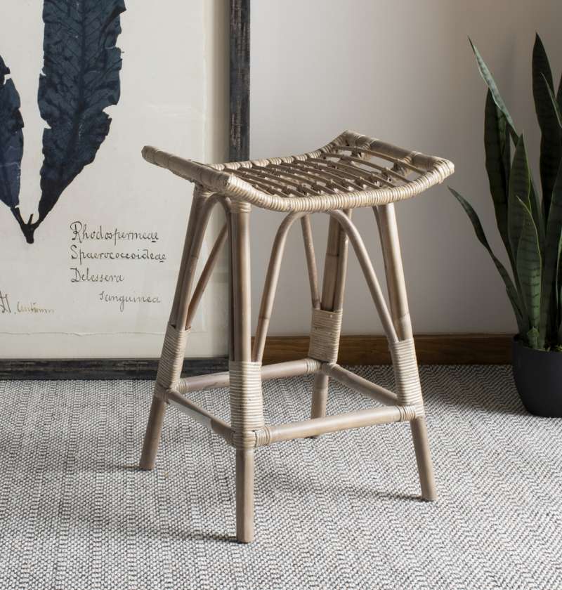 Safavieh Leda Rattan Counter Stool | Counter Stools | Modishstore - 2