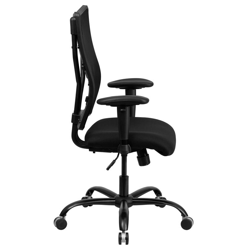 Hercules Series Big & Tall 400 Lb. Rated Black Mesh Executive Swivel Ergonomic Office Chair With Adjustable Arms By Flash Furniture | Office Chairs | Modishstore - 2