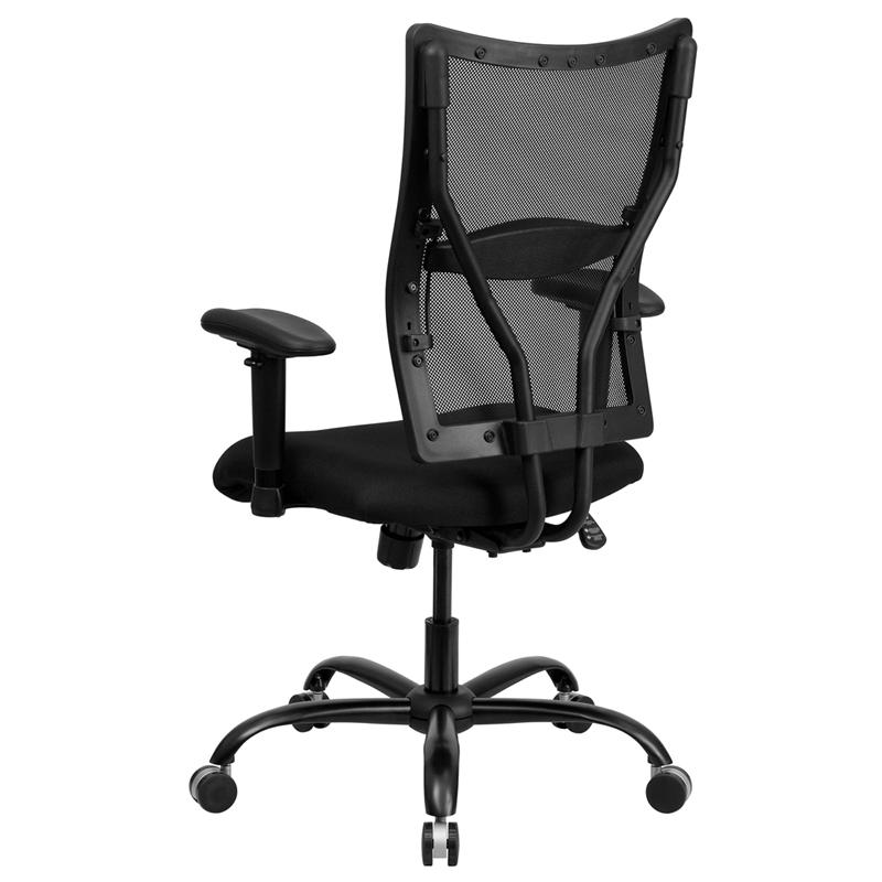 Hercules Series Big & Tall 400 Lb. Rated Black Mesh Executive Swivel Ergonomic Office Chair With Adjustable Arms By Flash Furniture | Office Chairs | Modishstore - 3