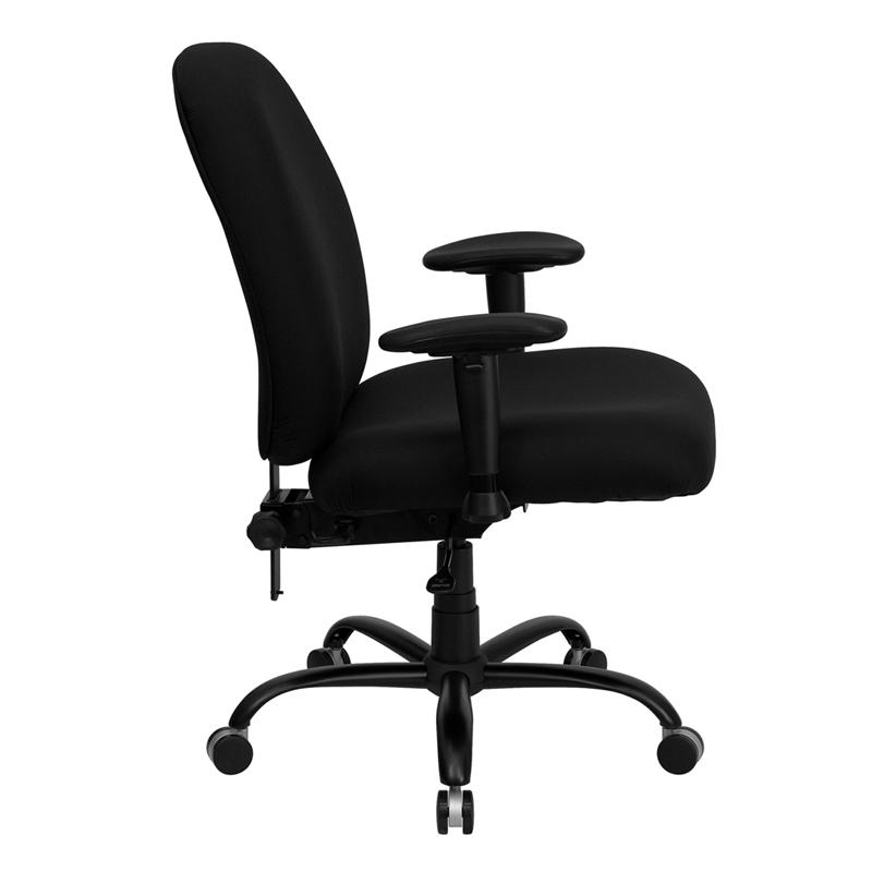 Hercules Series Big & Tall 400 Lb. Rated Black Fabric Executive Ergonomic Office Chair With Adjustable Back And Arms By Flash Furniture | Office Chairs | Modishstore - 2