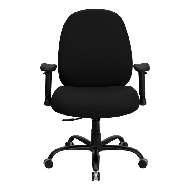 Hercules Series Big & Tall 400 Lb. Rated Black Fabric Executive Ergonomic Office Chair With Adjustable Back And Arms By Flash Furniture | Office Chairs | Modishstore - 4